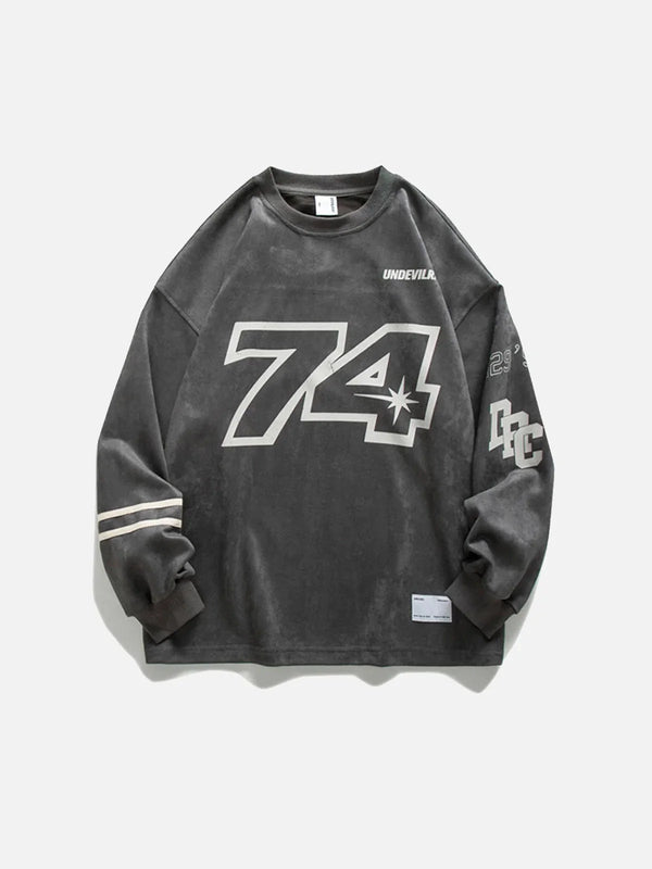Fvshya "Street Star" "74" Letter Sweatshirt