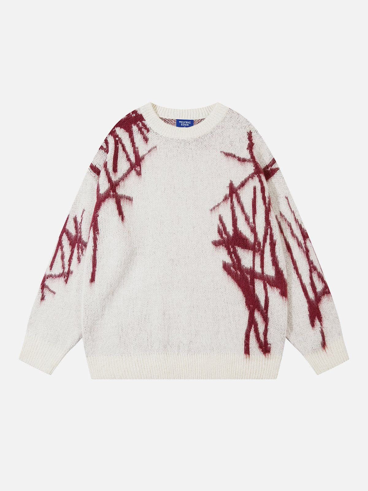 Fvshya Irregular Graffiti Sweater