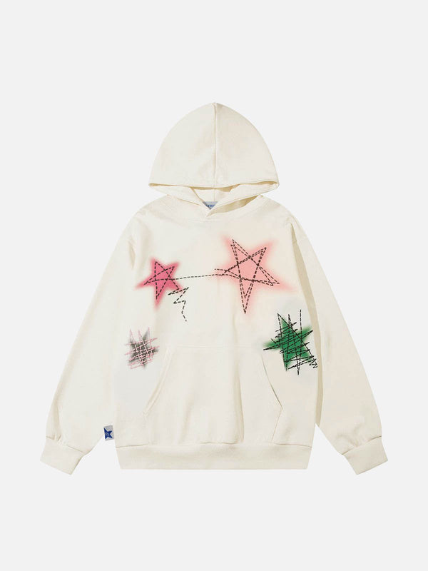 Fvshya Graffiti Line Star Hoodie