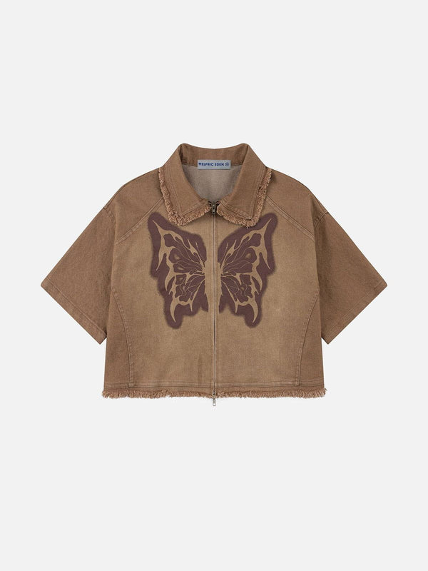 Fvshya Butterfly Washed Denim Shirt