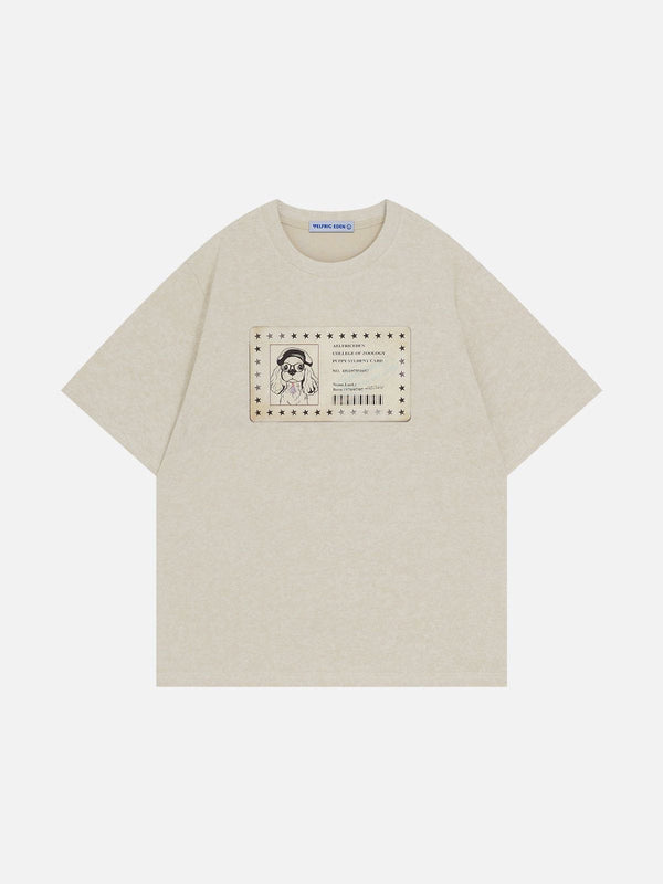 Fvshya Puppy Work Card Tee