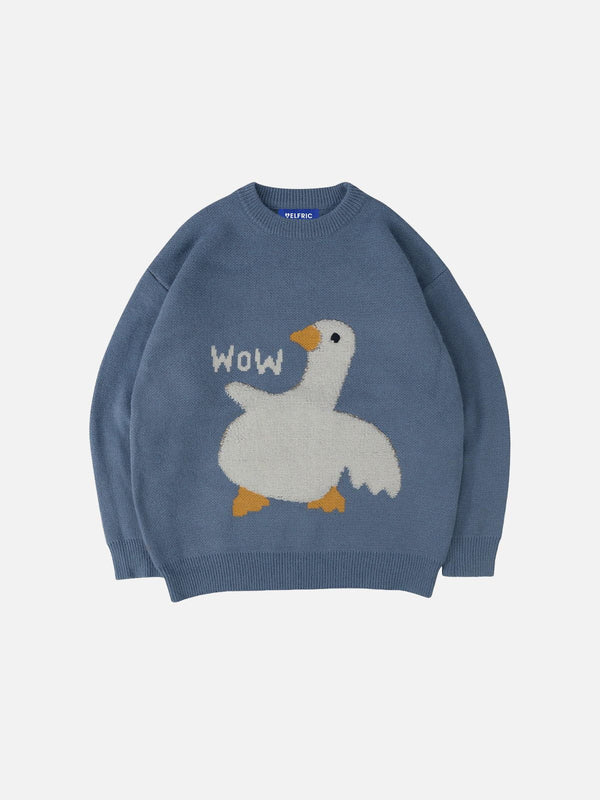 Fvshya Wow Goose Graphic Sweater