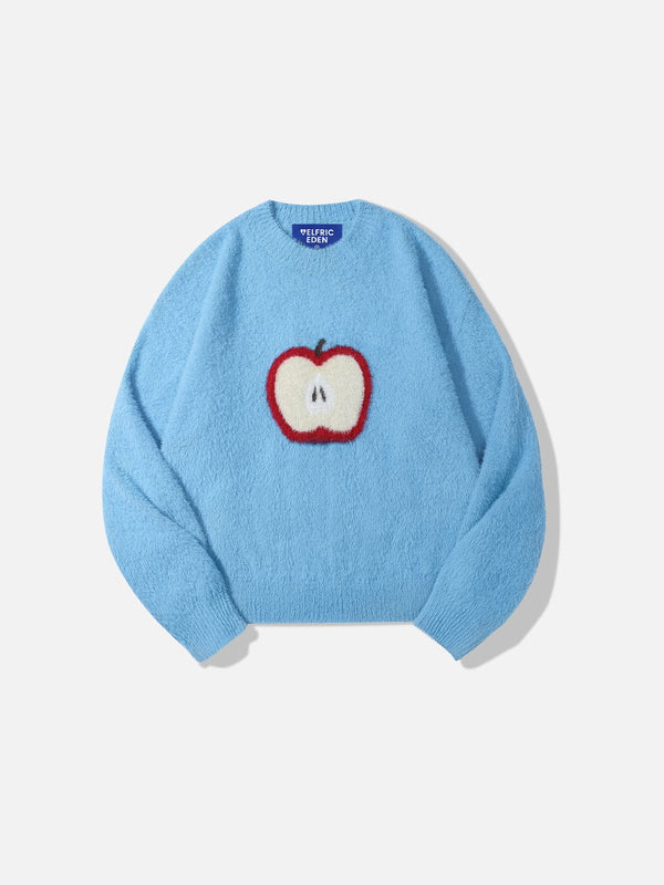 Fvshya Apple Graphic Cropped Sweater