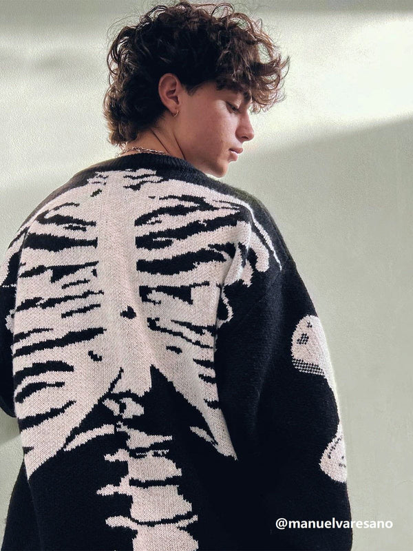 Fvshya Skeleton Graphic Knit Sweater
