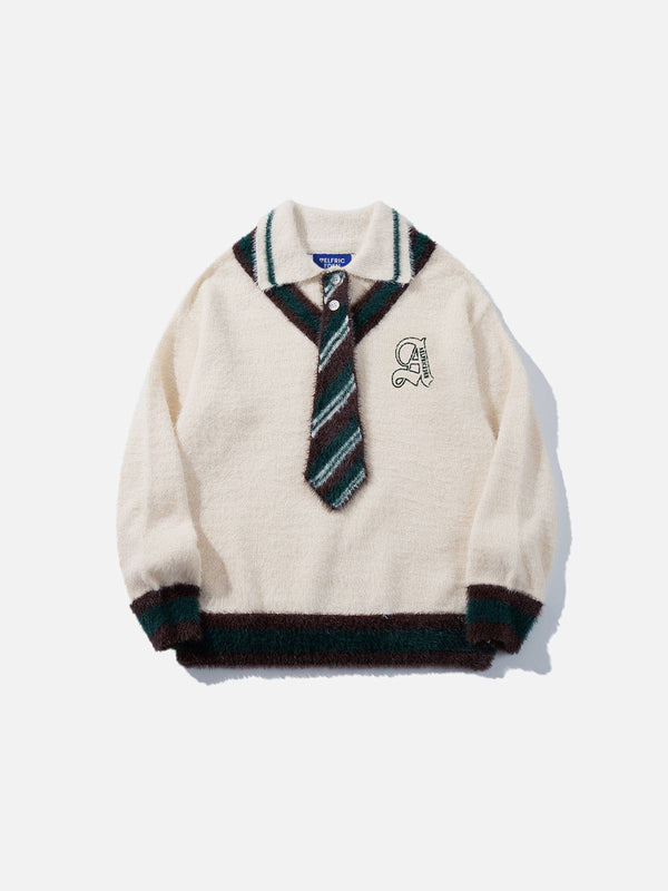 Fvshya Stripe Tie Polo Sweater