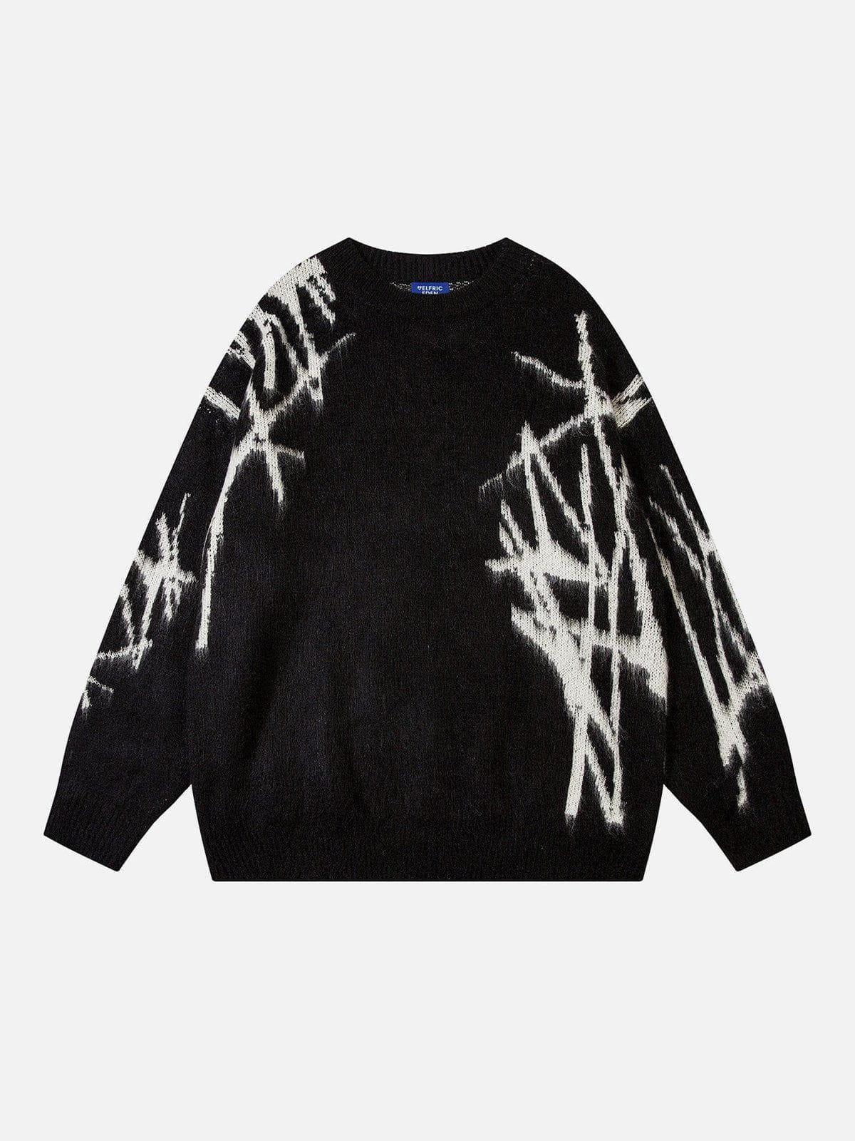 Fvshya Irregular Graffiti Sweater