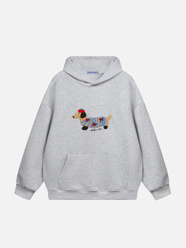 Fvshya Cartoon Dachshund Hoodie