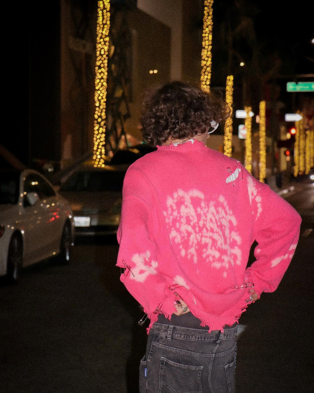 Fvshya Paperclip Broken Design Knit Sweater