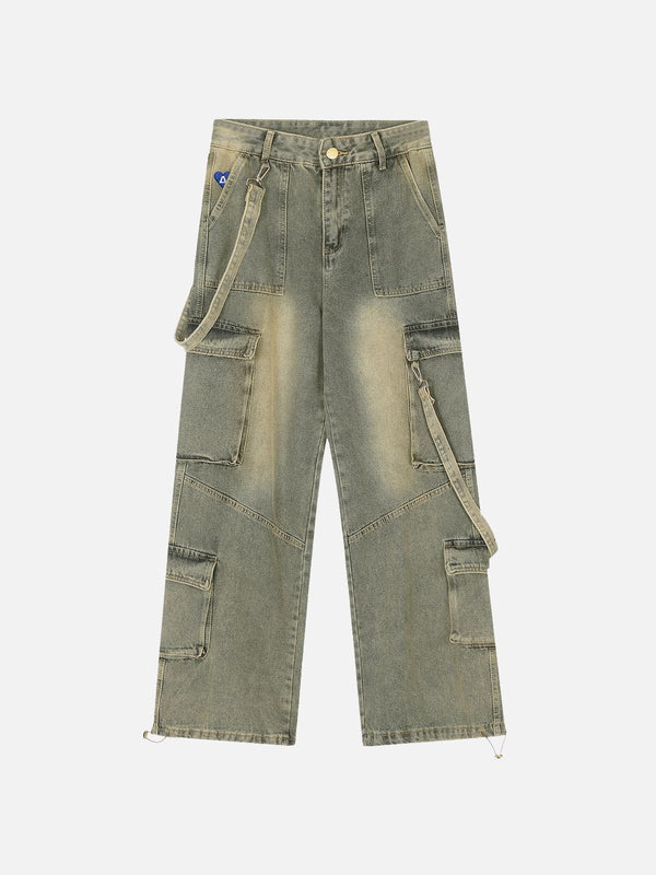 Fvshya Multi Pocket Washed Loose Jeans