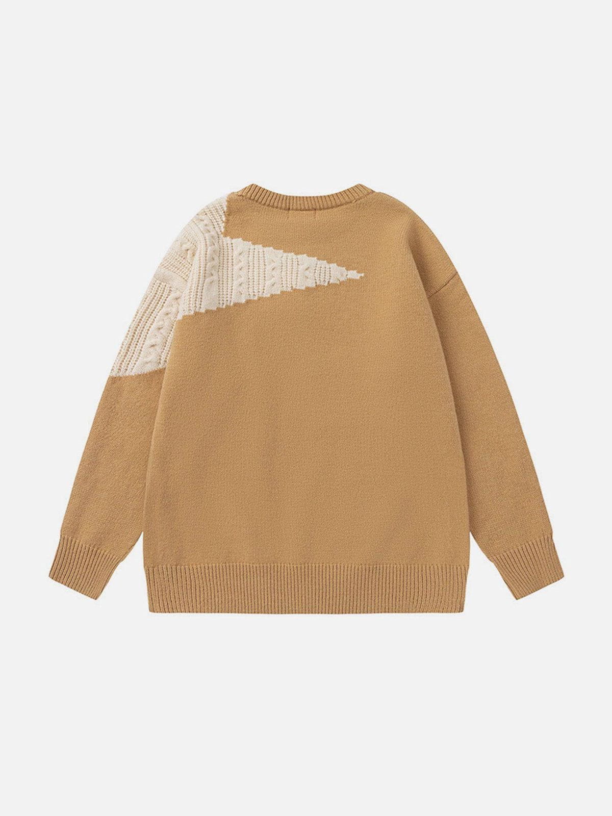 Fvshya Star Patchwork Sweater