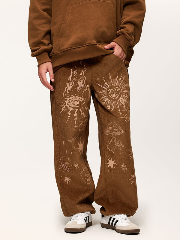 Fvshya Sun Eye Print Pants