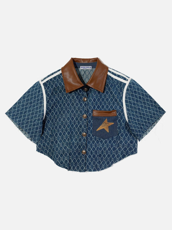 Fvshya Vintage Denim Jacquard Set