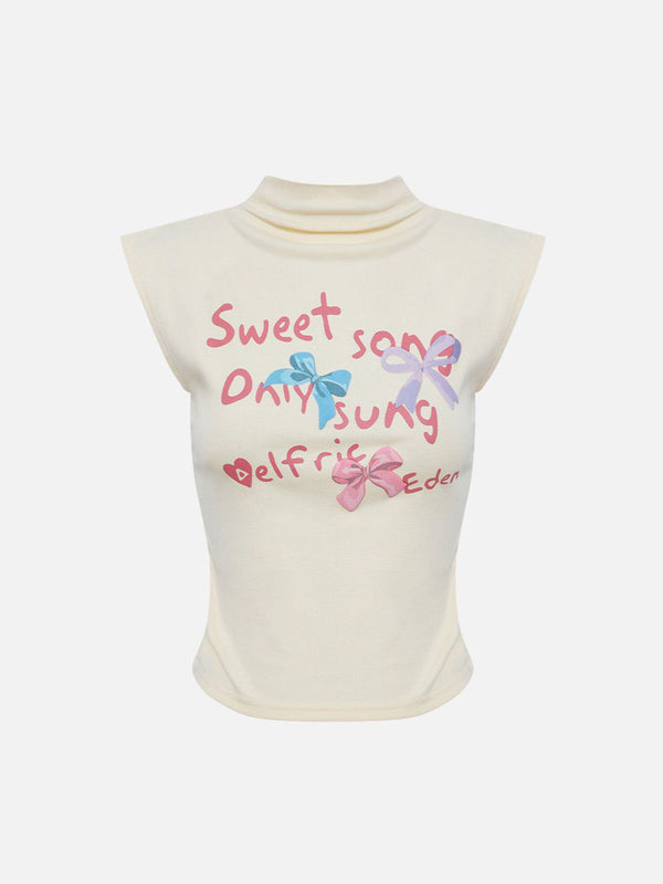 Fvshya Bow Print Tank Top