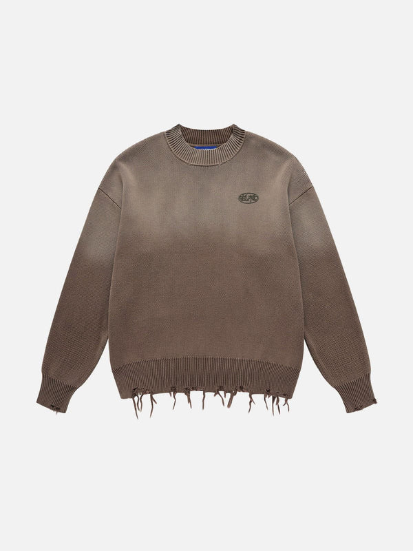 Fvshya Washed Fringe Sweater