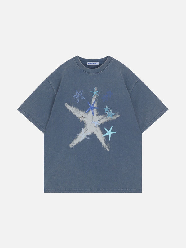 Fvshya Starfish Print Washed Tee