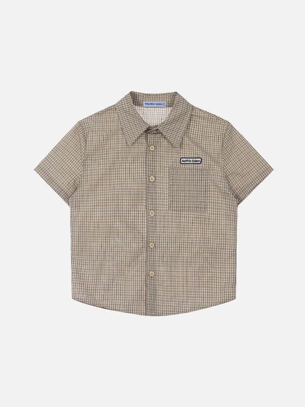 Fvshya Boxy Plaid Short Sleeve Shirt