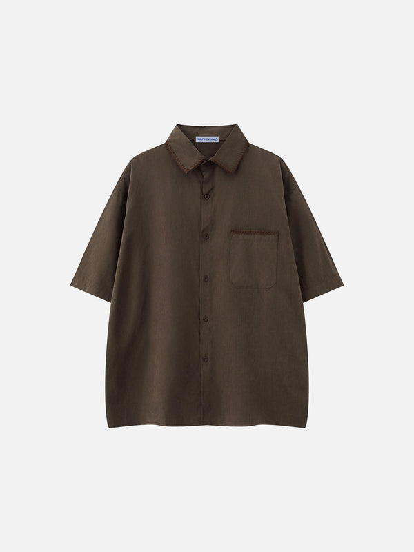 Fvshya Embroidery Short Sleeve Shirt