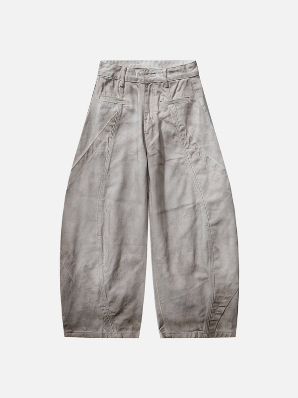 Fvshya Dirt Color Super Baggy Barrel Jeans