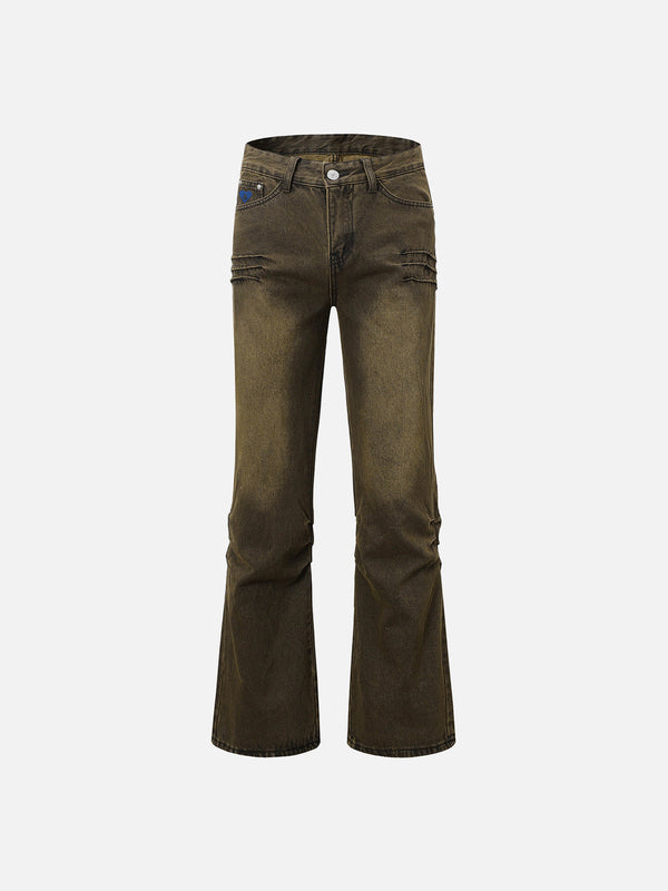Fvshya Mud Dyeing Washed Flared Jeans