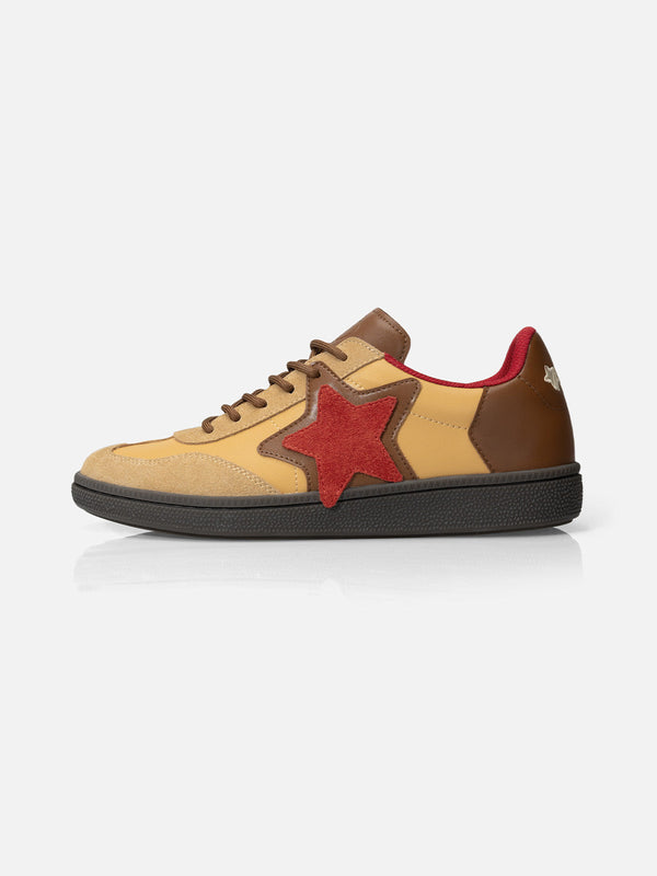 Fvshya Triple Star Embroidery Star Gum Sole Skate Shoes