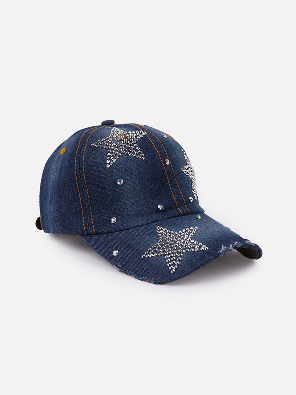 Fvshya Hotfix Rhinestones Star Cap