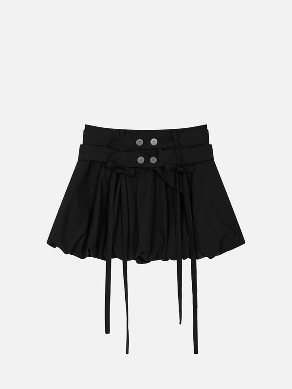 Fvshya Double Waist Drawstring Skirt