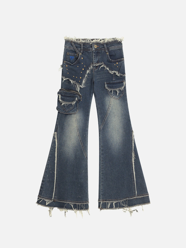 Fvshya Fringe Multi Pocket Flared Jeans