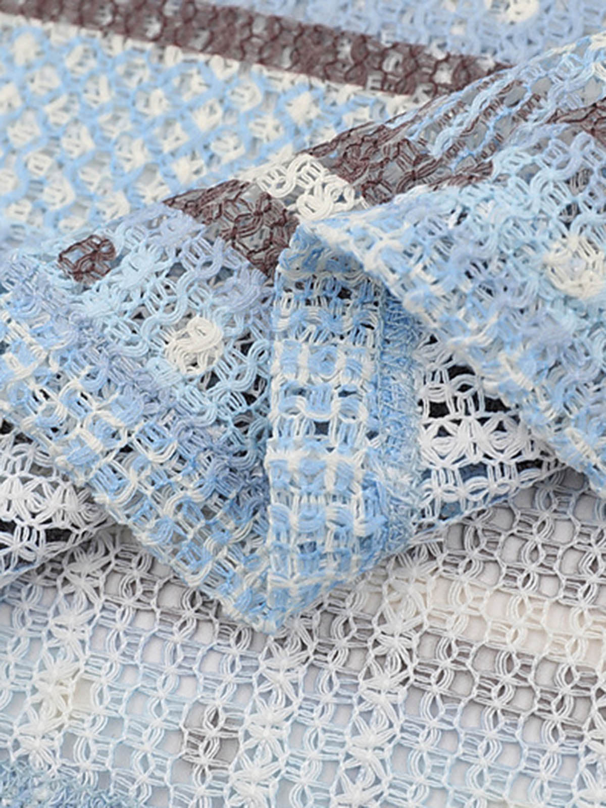 Fvshya Retro Gradient Striped Hollow POLO Shirt