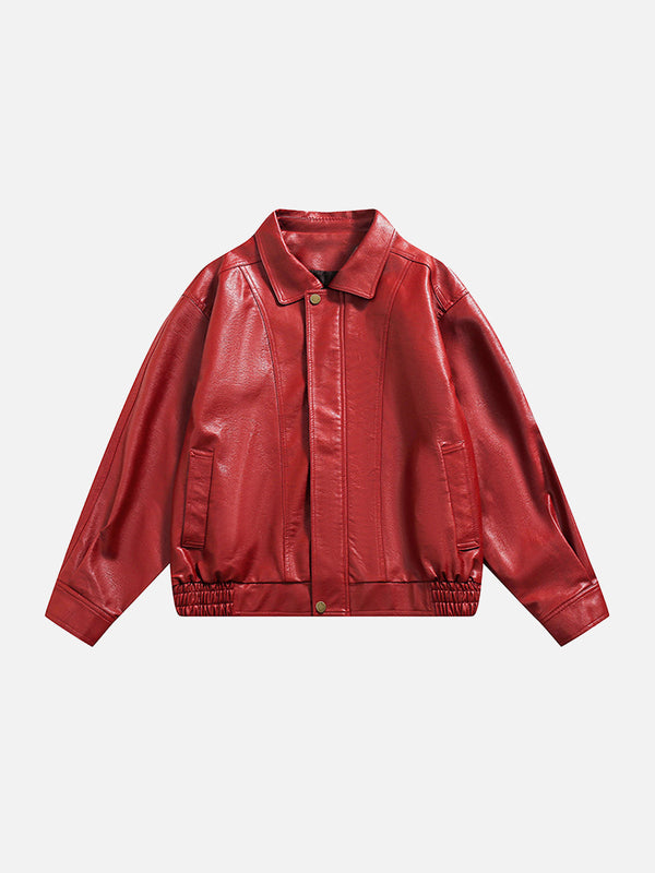 Fvshya "80s tape" Red Vintage Leather Jacket