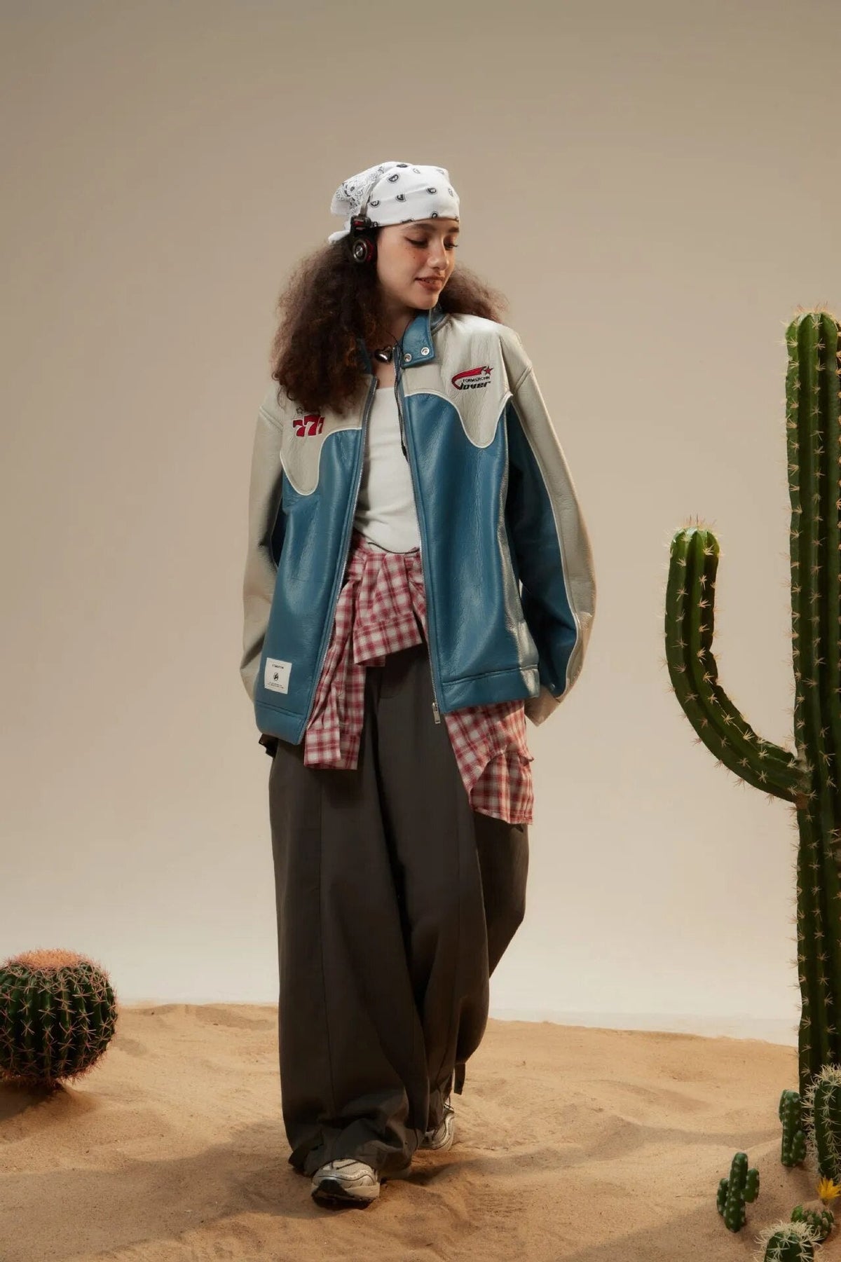 Fvshya Retro Racing Racer Jacket