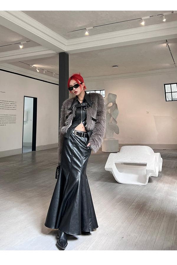 Fvshya Wrath Leather Street Skirt
