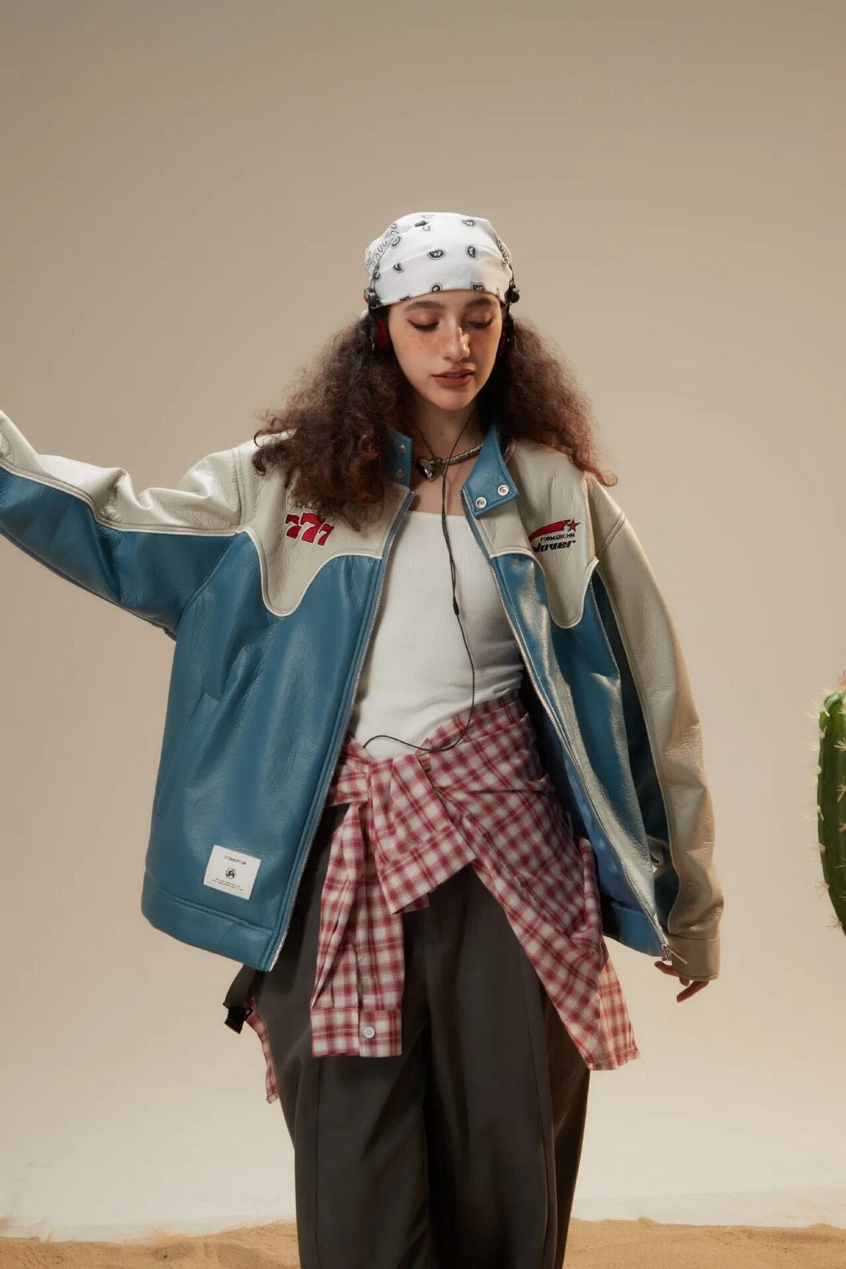 Fvshya Retro Racing Racer Jacket