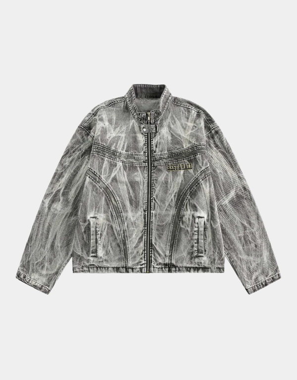 Fvshya Grafflow Distressed Denim Jacket