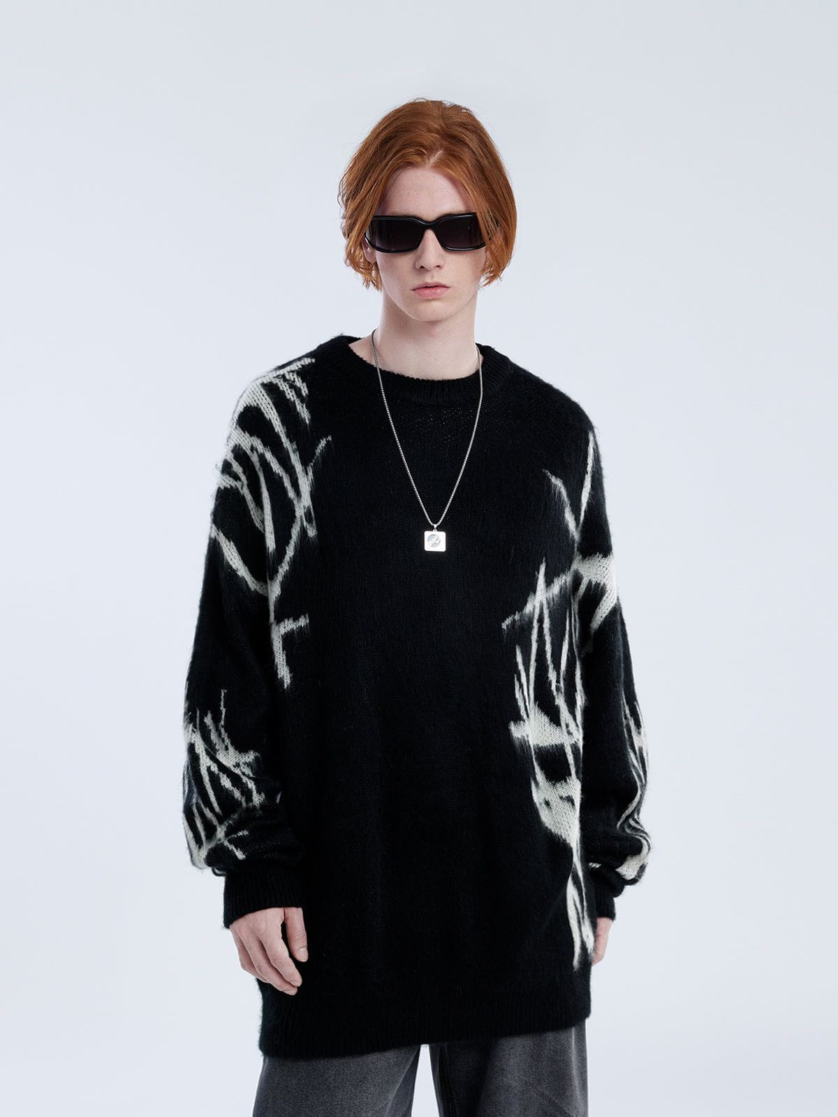 Fvshya Irregular Graffiti Sweater