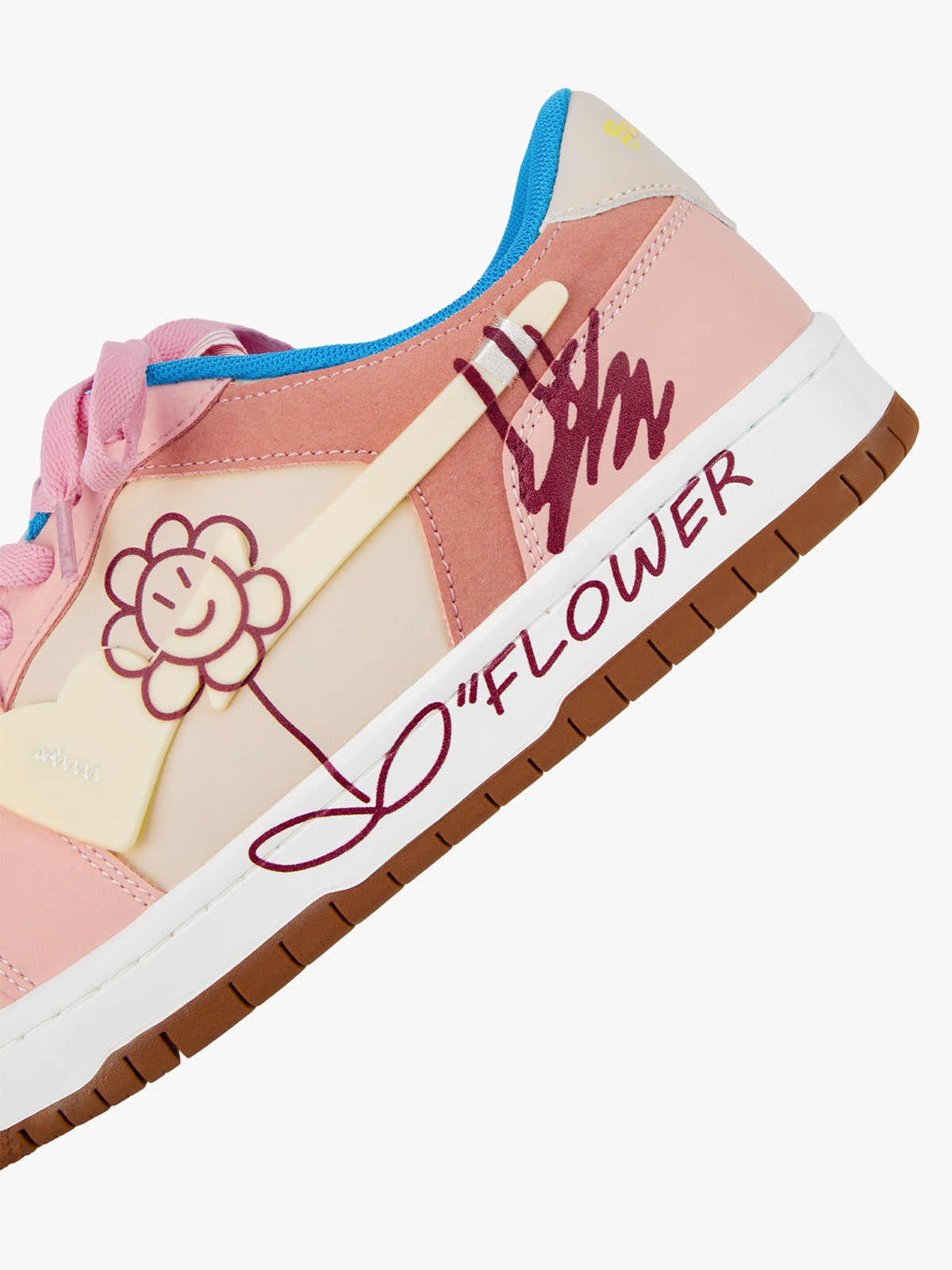 Fvshya H-Block Flower Canvas Skate Shoes