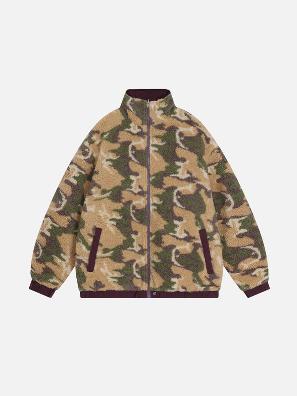 Fvshya Camouflage Reversible Sherpa Jacket