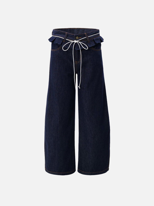 Fvshya Wrinkle Waist Baggy Jeans