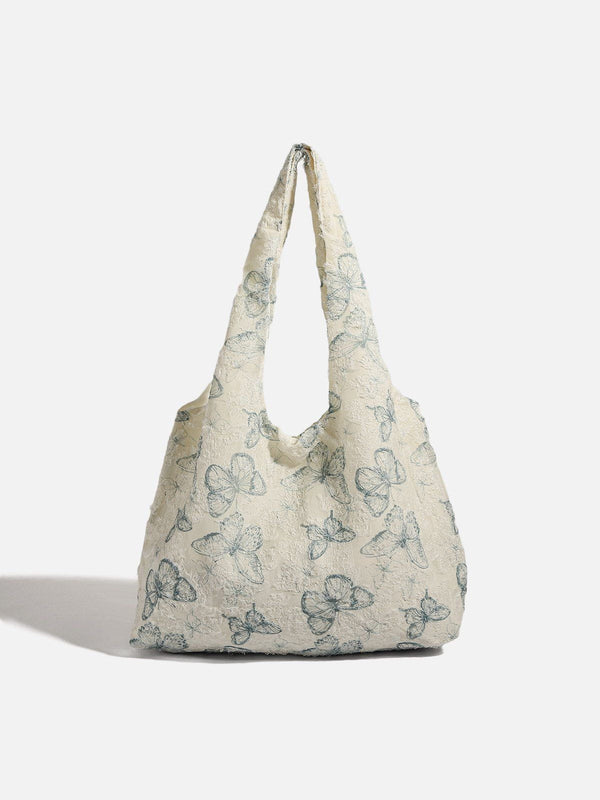 Fvshya Embroidery Lace Butterfly Tote Bag