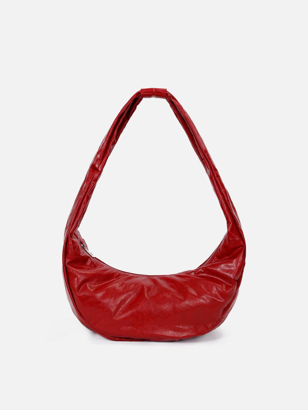 Fvshya Red Faux Leather Diagonal Bag