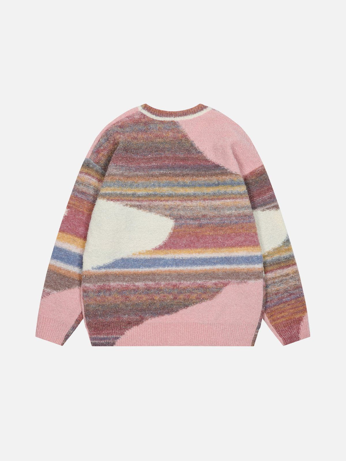 Fvshya Irregular Color Blocking Sweater