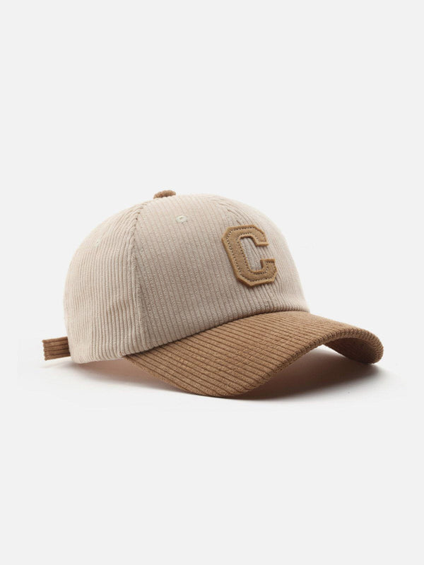 Fvshya Letter C Patchwork Hat