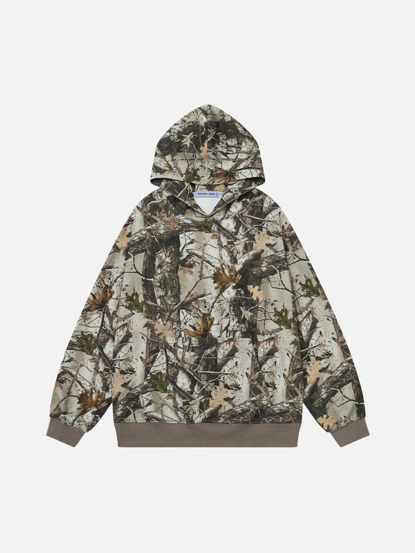 Fvshya Camouflage Branch Graphic Hoodie