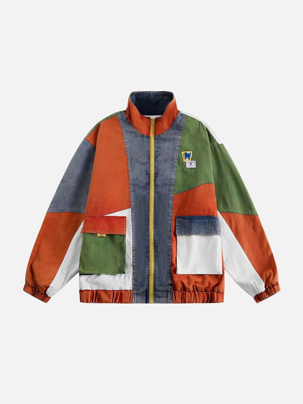 Fvshya Multi Color Patchwork Jacket