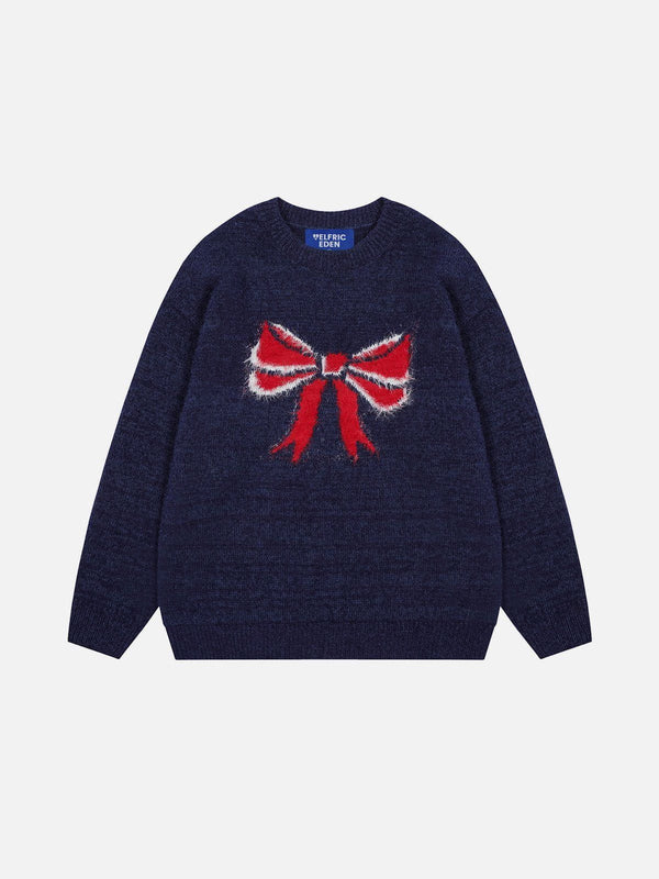 Fvshya Bow Jacquard Sweater