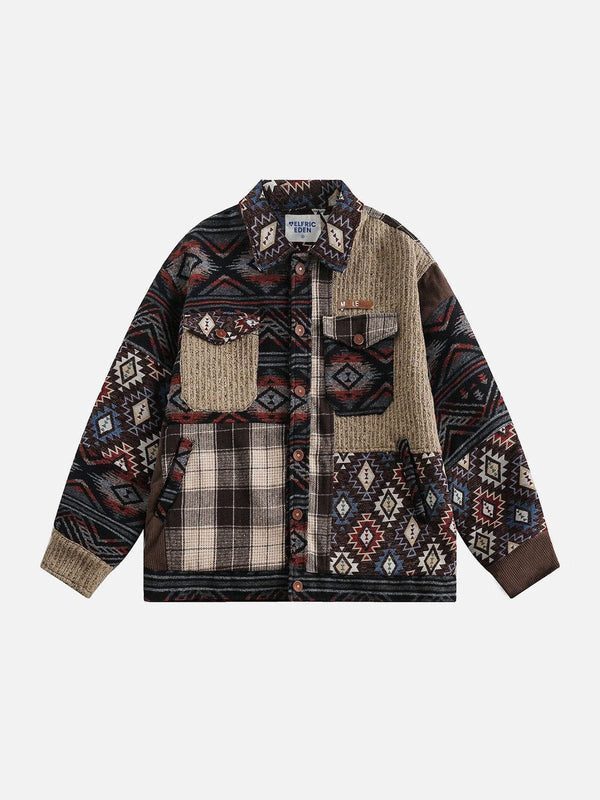 Fvshya Ethnic Style Patchwork Jacket